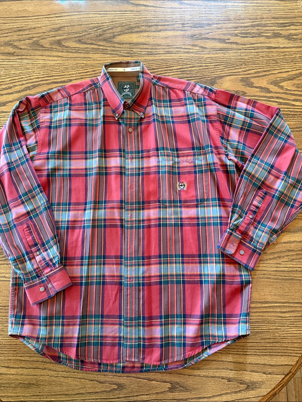Cinch Men's Red Plaid Button-Down Shirt
